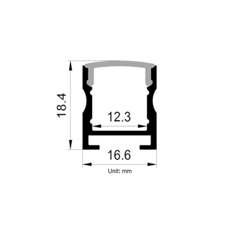 LED Strip Diffuser Aluminum Channel For 12mm LED Light Strips LED Strip Diffuser Aluminum Channel For 12mm LED Light Strips